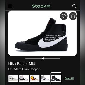 Offwhite Nike blazer grim reaper shoes